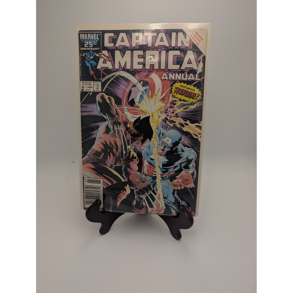 Marvel Captain America Annual #8 1986 Featuring Wolverine 25th Anniversary Comic